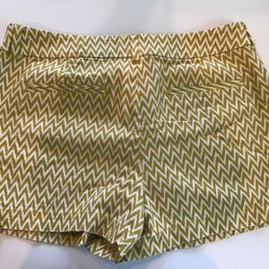 Loft zigzag shorts size 12 mustard yellow